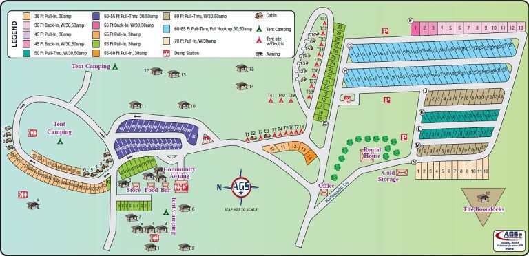 Sturgis' Katmandu RV Park, Camping & Cabin Rentals | Grounds Map